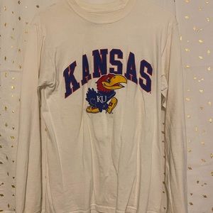 Kansas, KU logo white tee